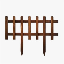 Wooden Garden Fence 40cm Decorative Landscape Edging for Flower Beds and Lawn Borders, Durable Solid Wood