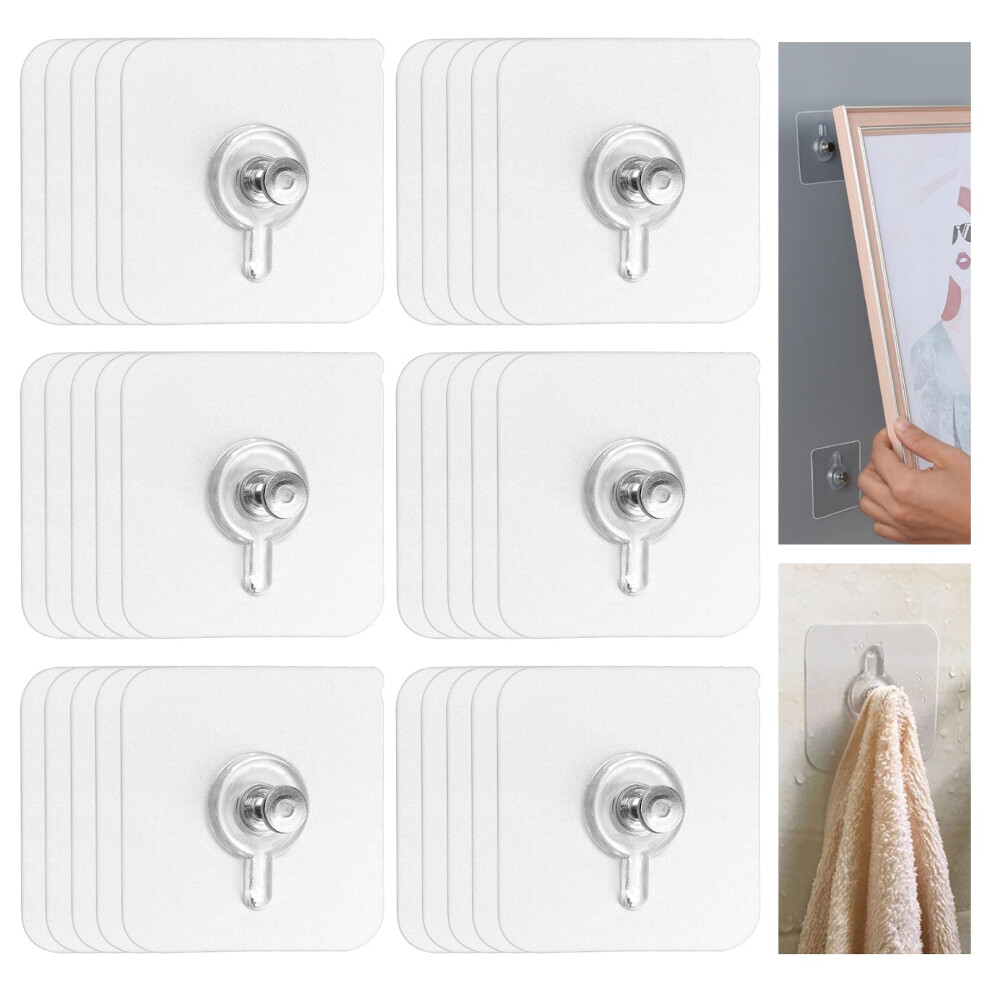 Pack Of 30 Selfadhesive Picture Hooks, No Drilling, Max Load 10 Kg 9330225675211
