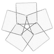 BBQ Grill Mats Set of 5 Nonstick Mesh for Outdoor Grilling Fish Vegetables and Meat Easy Clean Reusable