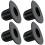Pool Wall Plug Replacement for Intex Bestway Coleman, LeakProof Black Stopper Plug, Easy Install (4 Pack) 1