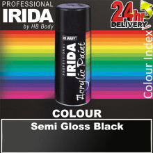 SPRAY IRIDA SEMI GLOSS BLACK 400ML
