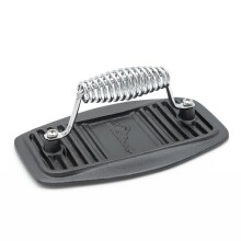 Heavy Duty Cast Iron Grill Press for Even Pressure Cooking, Grease Reduction and Burger Marks