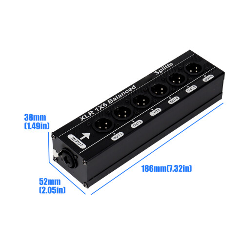 Quality Balanced Sound Splitter 1 In 6Out XLR Sound Distribution 2