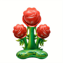 1pc, Oversized 4D Birthday Decoration Party Photo Balloon Three-dimensional Rose Cartoon Aluminum Film Three-dimensional Coconut