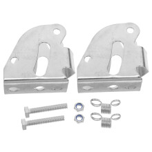 2 Sets Foldable Platform Truck Handle Brackets Heavy Duty Iron Mount Base for Flatbed Carts