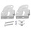 2 Sets Foldable Platform Truck Handle Brackets Heavy Duty Iron Mount Base for Flatbed Carts 1