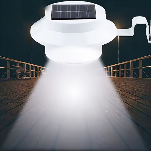 1 Pack Solar Fence Light - Automatic Dark Sensor, Detachable Path Light with 3 LED Beads