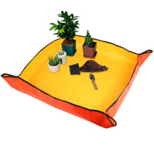 Extra Large 39.4' Waterproof Repotting Mat for Indoor Plants, Foldable Snap Corner Gardening Tray
