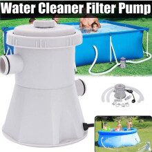 110V Above Ground Pool Filter Pump with Clear Water Circulation and Easy Cartridge Replacement (B Without Filter)
