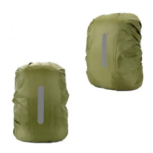 Waterproof Hiking Backpack Rain Cover with Reflective Strip, Universal Fit for Travel Camping Green