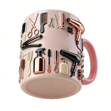 Creatieve haarstylisten ontwerpen keramische koffiekop 15oz-15oz