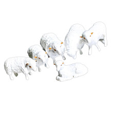 1:87 Scale Hand Painted Miniature Figures for-A Group Of Lambs