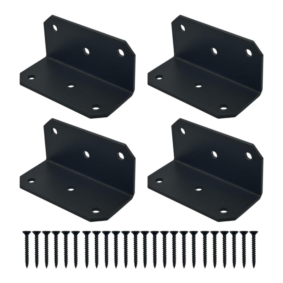 Heavy Duty L Bracket 90 Degree Metal Corner Brace For Shelves And Furniture Rustproof Steel 4 Pack 9330225676294