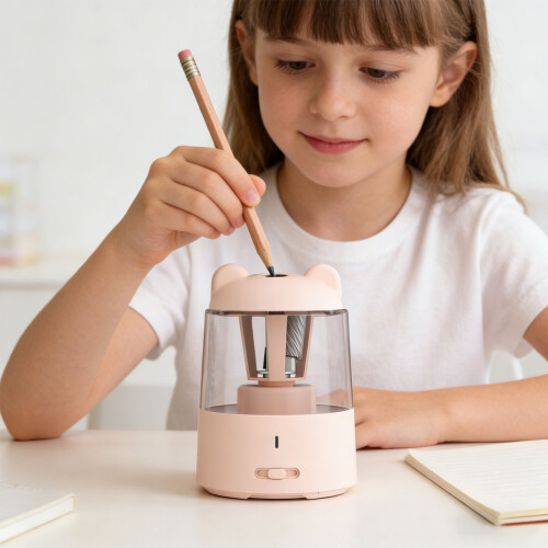 Quick Charge Automatic Pencil Sharpener For Standard-apricot 2