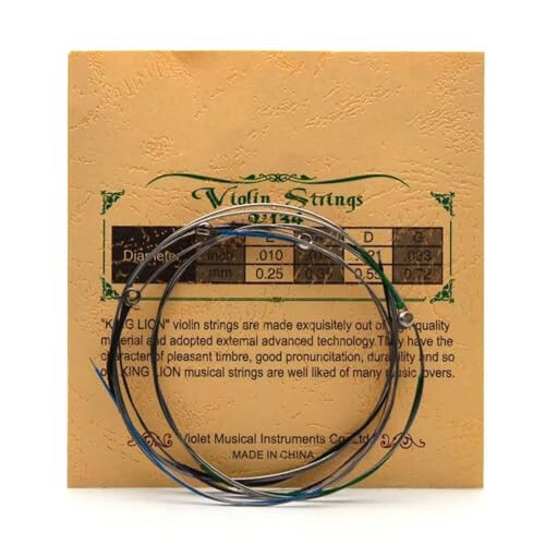 Violin Strings Set Steel Core White Copper Wound for 4/4 Full Size Violin Stable Tone Performance 1