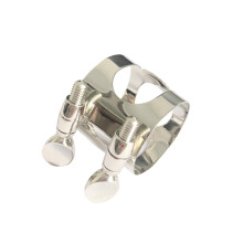 Nickel Plated Clarinet Ligature with Adjustable Dual Screws for Secure Reed Lock and Stable Sound