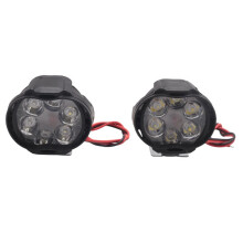 2Pcs 6 Led Motorcycle Light Headlight Assembly 10W 1000Lm Universal Scooter ATV Fog Spotlight 6000K White Car Drl Lamp