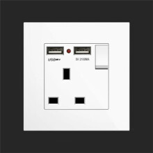 UK 13A Single Wall Socket with Dual USB and Type C Ports Fast Charge Compact Durable Design