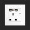 UK 13A Single Wall Socket with Dual USB and Type C Ports Fast Charge Compact Durable Design 1