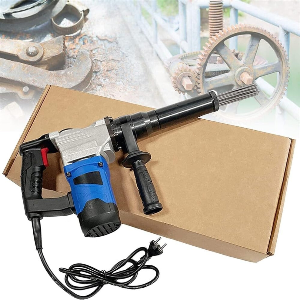 1100W Electric Needle Scaler Rust Removal Tool For Paint And Weld Slag Cleaning On Metal Surfaces (110V) 9310869684930