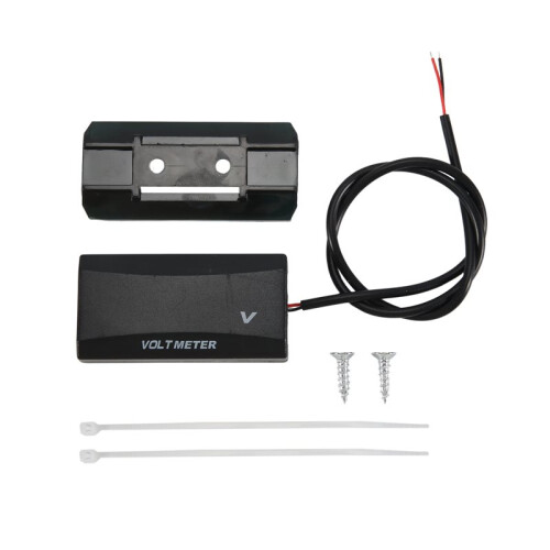 Motorcycle  LED Digital Voltmeter Monitor Panel Meter Volt Voltage Tester Reverse Connection Protection 12V-80V