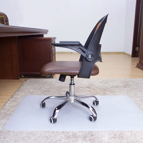 Office Chair Mat for Low Pile Carpet, Durable Polypropylene Rectangular Floor Protector with NonSlip Studded Backing, 100x120cm