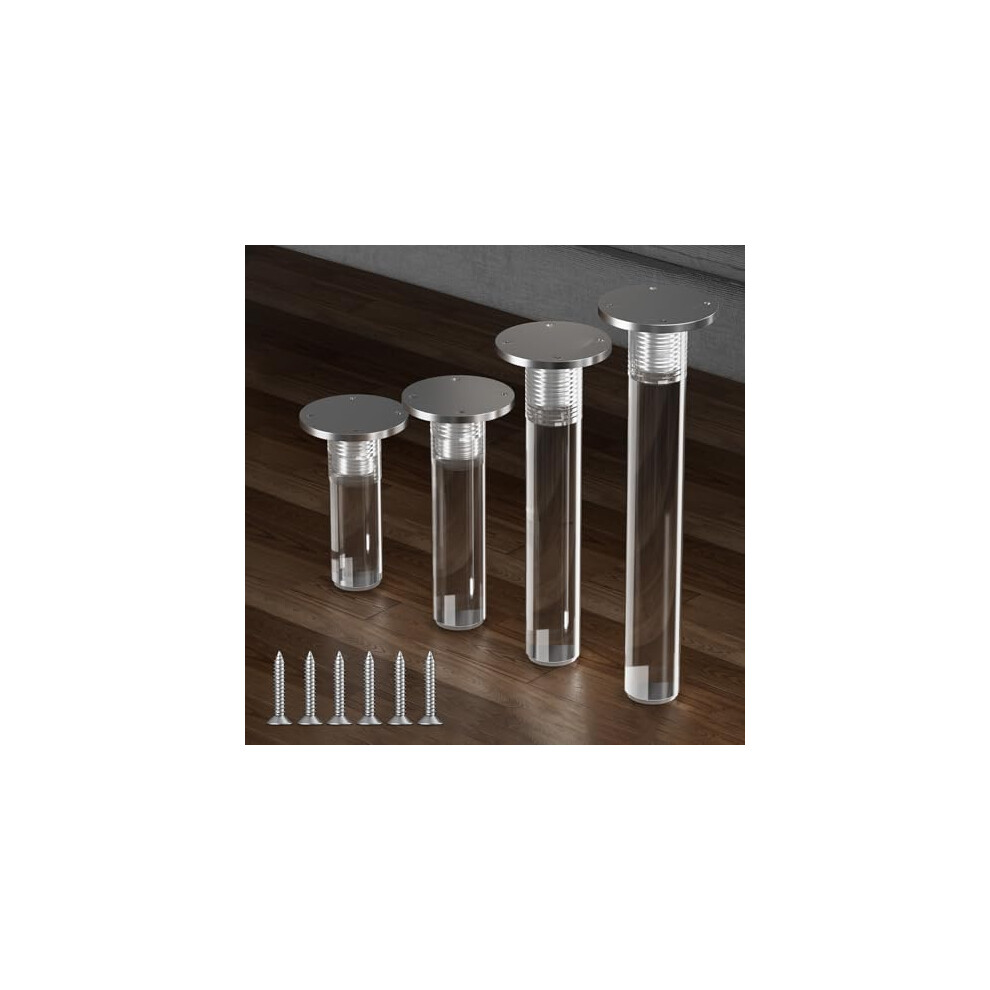 Acrylic Furniture Legs Set Â Transparent Modern Clear Sofa Legs 8Cm 10Cm For Cabinet And Table 9310869641230