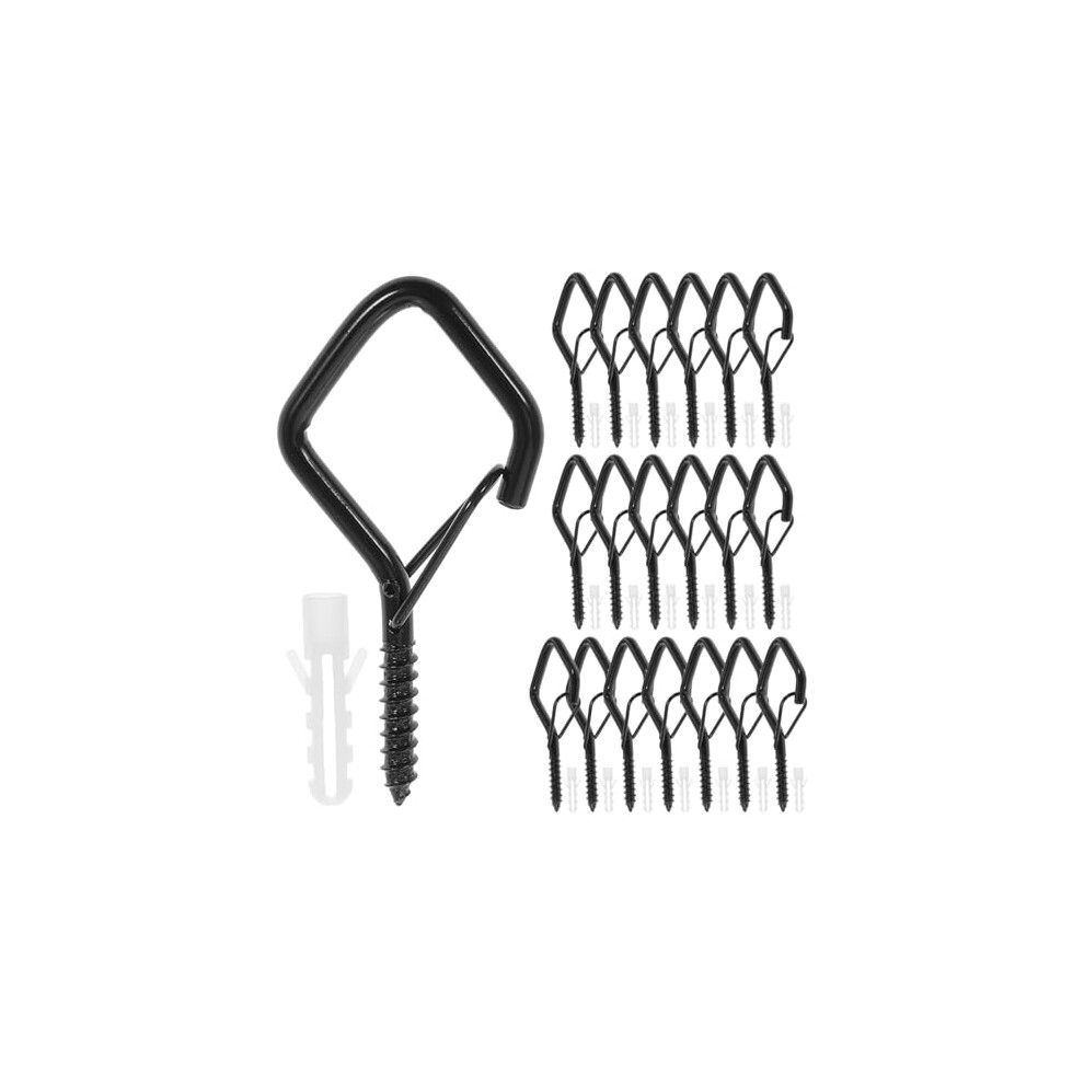 Ceiling Hooks 20Pcs Heavy Duty Windproof Screwin Hooks With Safety Buckle For Hanging Outdoor String Lights And Plants 9310869641261