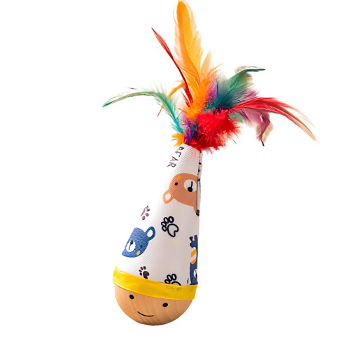 Chasing Ball Rolling Scratching Toy Interactively Kittens-plume