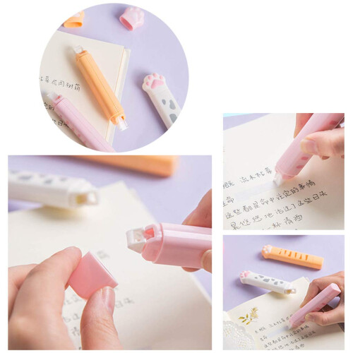 Cute Paw Design Correction Tape Roller with Smooth Coverage for Students and Office Use 2
