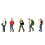 Backpackers Figure Model 1:64 Scale Painted Miniature Figure-C 1