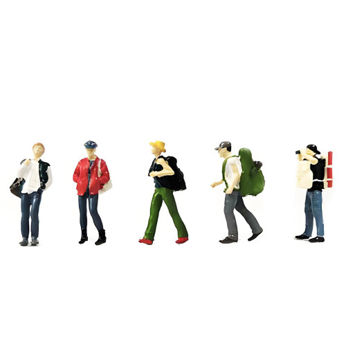 Backpackers Figure Model 1:64 Scale Painted Miniature Figure-C