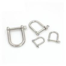 316 Stainless Steel Marine D Shackle M5 Pack of 5, Heavy Duty Wide Anchor Shackle for Chain and Rope