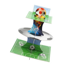 Quick Assembly Football Themed Dessert Display Stand Cake Holder