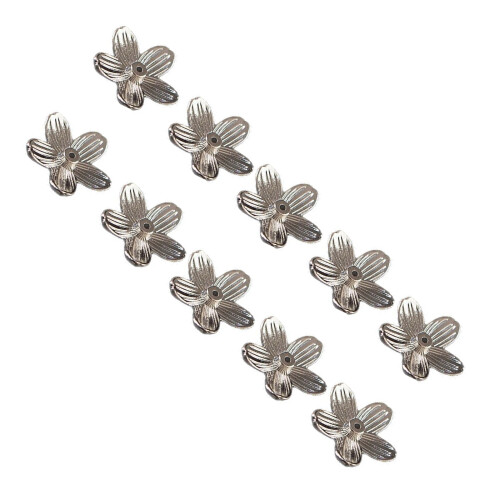 10-teiliger Räucherstäbchenhalter in Blumenform, elegante-Silber