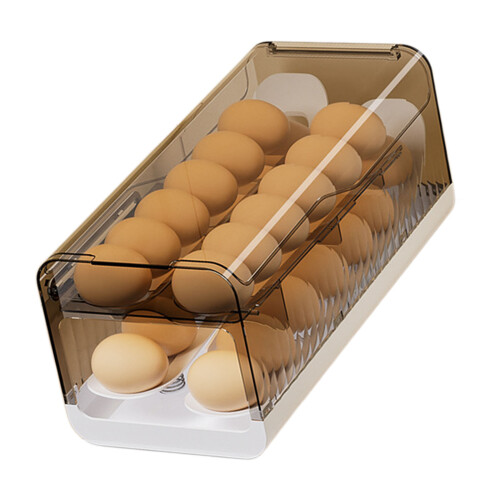 Ergonomic Eggs Holder With Smooth Roll Out-Light luxury gray