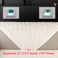 (White, Backrest 27.5*27.5in (70*70cm)) 1pc Pure Color Plush Sofa Cushion, Easy And Modern, Pet-Friendly, Warm And Comfortable