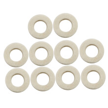 10pcs Trumpet Felt Washers Cushions for Key Protection, Durable White Finish Replacement Pads