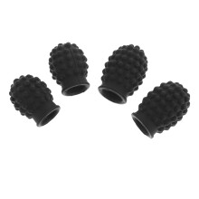 4pcs Silicone Drumstick Covers for Quiet Practice, Non‑Slip Grip, Durable, 7A 5A Compatible Black