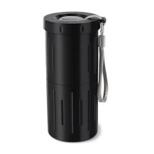 Sonnenblumenkern-Spuckbecher mit Kernaufbewahrung und Schalenentsorgung. Tragbarer Pistazien-Snackbecher für das Auto, Schwarz.