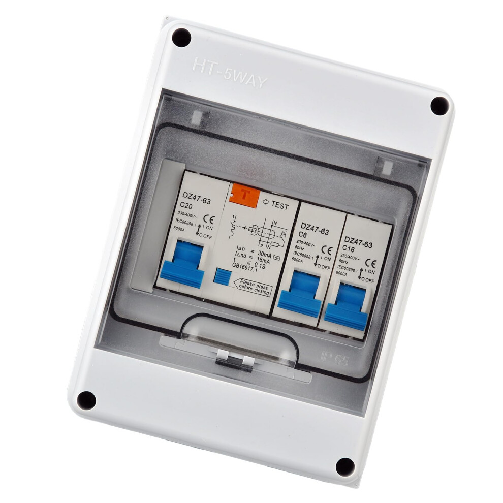 Waterproof Electrical Distribution Box With Transparent Cover, Surface Mounted Circuit Breaker Enclosure For Home And Commercial Use 9330225633884