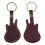 Leather Guitar Pick Holder with Brass Keyring, Compact Secure Case Includes 5 Plectrums, Brown 2