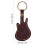 Leather Guitar Pick Holder with Brass Keyring, Compact Secure Case Includes 5 Plectrums, Brown 3