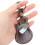 Leather Guitar Pick Holder with Brass Keyring, Compact Secure Case Includes 5 Plectrums, Brown 5