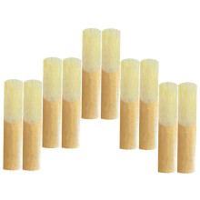 10pcs Light Yellow Saxophone Reeds Set for Beginners, Durable and Smooth Sound Response