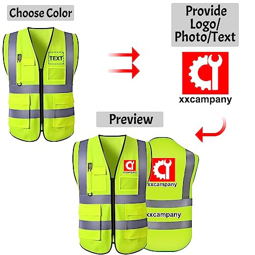 Visibility Safety Vest Class 2 Reflective Work Vest with Pockets Custom  for Construction 2