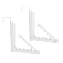 2 Pcs over Door Hooks,over the Door Clothes Hanger with 10 Ridges,Space-Saving over the Door Drying Rack,Door Hooks