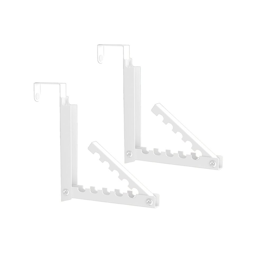 Brecantia 2 Pcs Over Door Hooks,Over The Door Clothes Hanger With 10 Ridges,Space-Saving Over The Door Drying Rack,Door Hooks