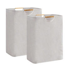 Gentle Cotton Linen Dirty Clothes Hamper With-S Light Grey