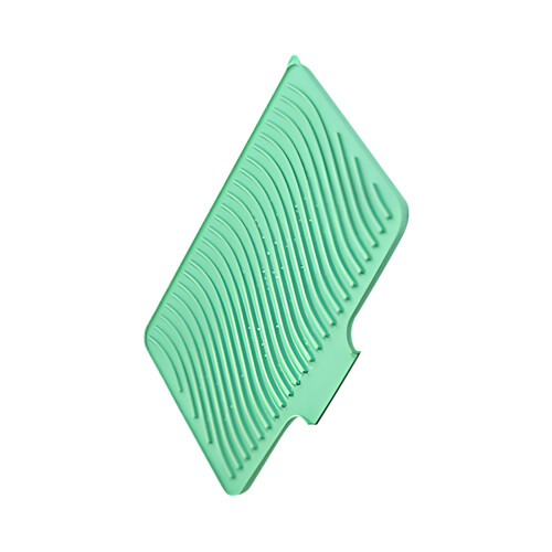 Temperature Resistant Rubber Drain Tray For Sink Dish-Green